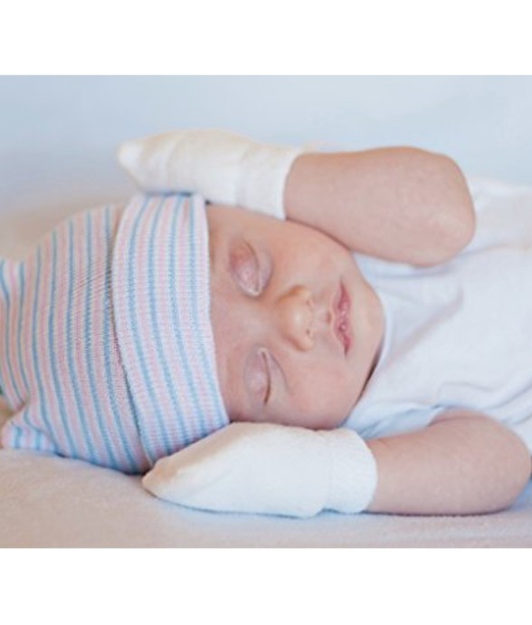 Moufles naissance en coton...