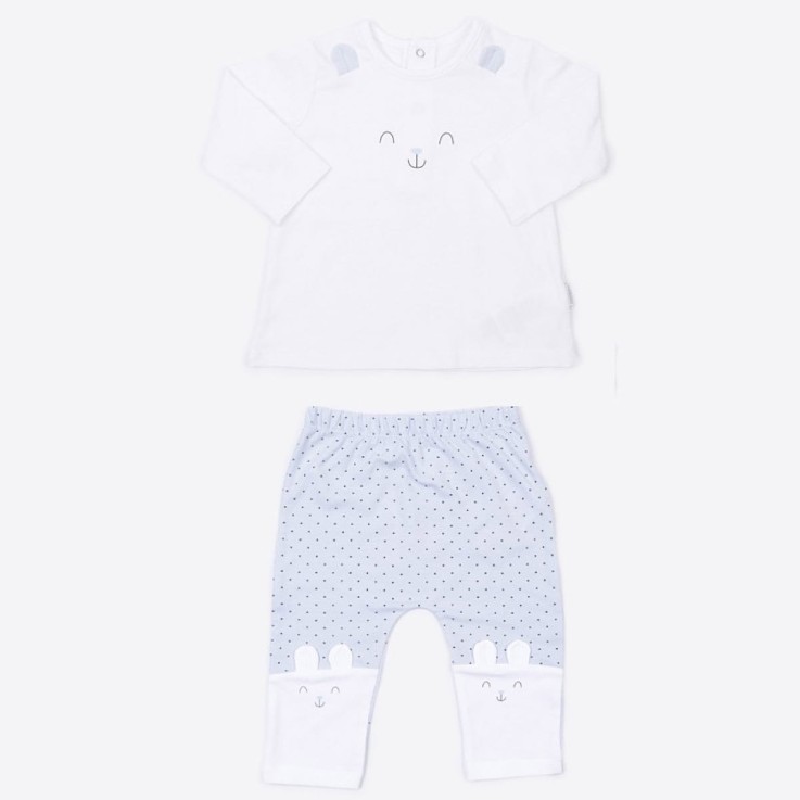Pyjama bébé 2 pièces en coton bio, LAPIN