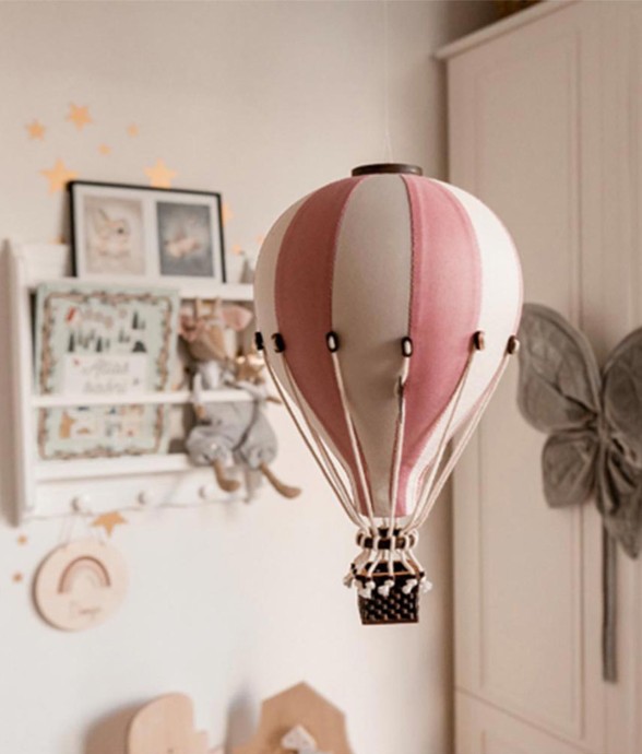 Montgolfière décorative - Rose