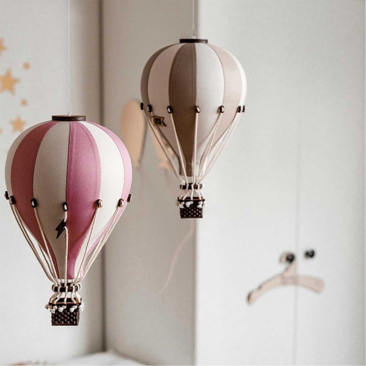Montgolfière décorative - Rose