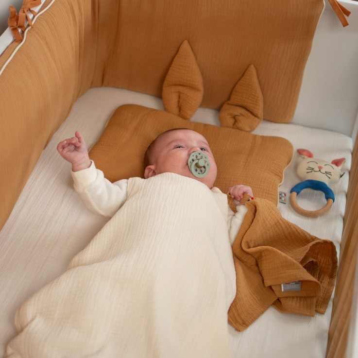 Tour de lit universel en gaze de coton, Jeanne