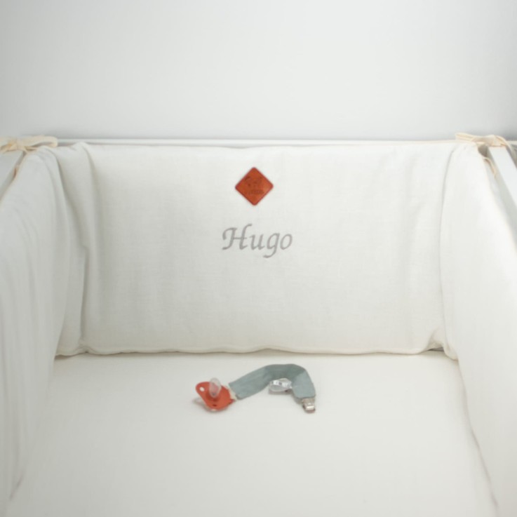 Tour de lit déhoussable et universel en Lin