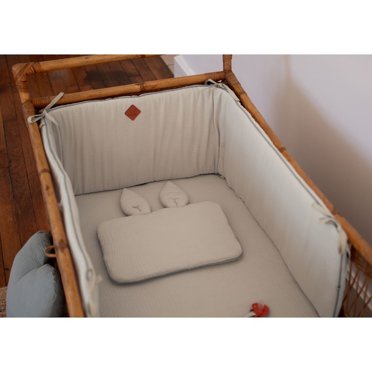 Tour de lit universel en gaze de coton, Jeanne
