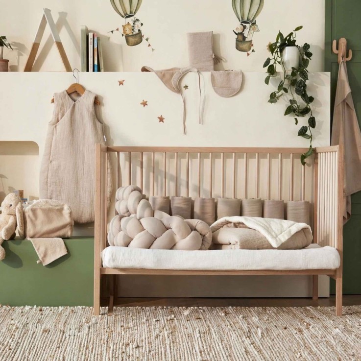 Tresse tour de lit bébé tressé déco Tendance