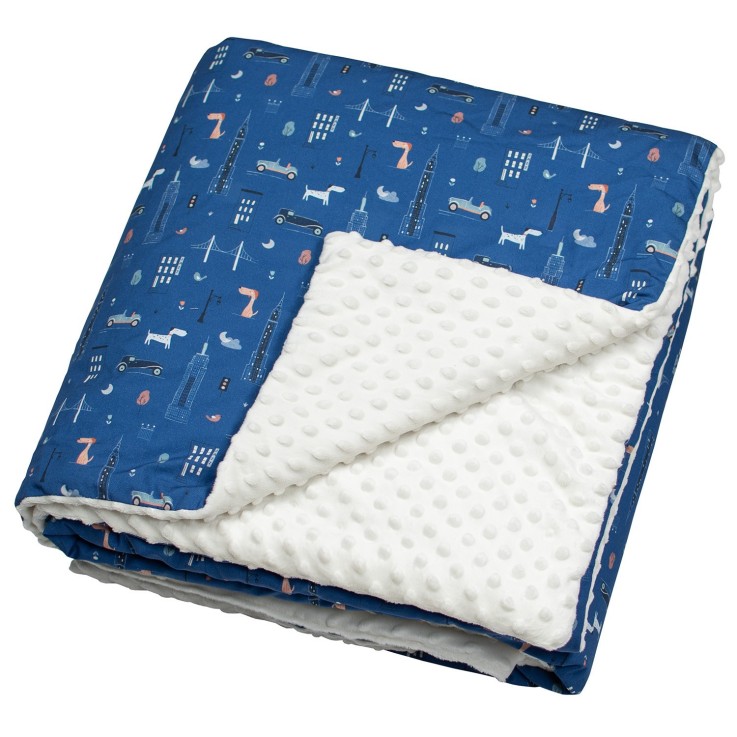 Grand plaid, couverture réversible en minky, New York