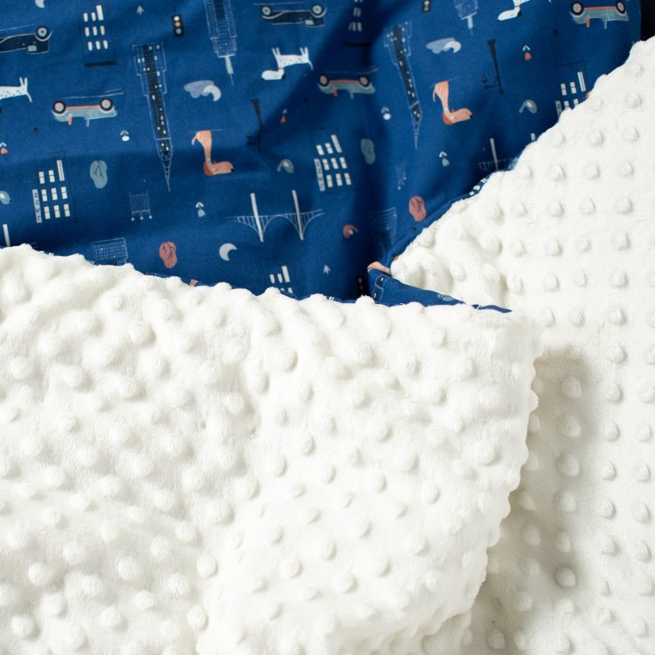 Grand plaid, couverture réversible en minky, New York