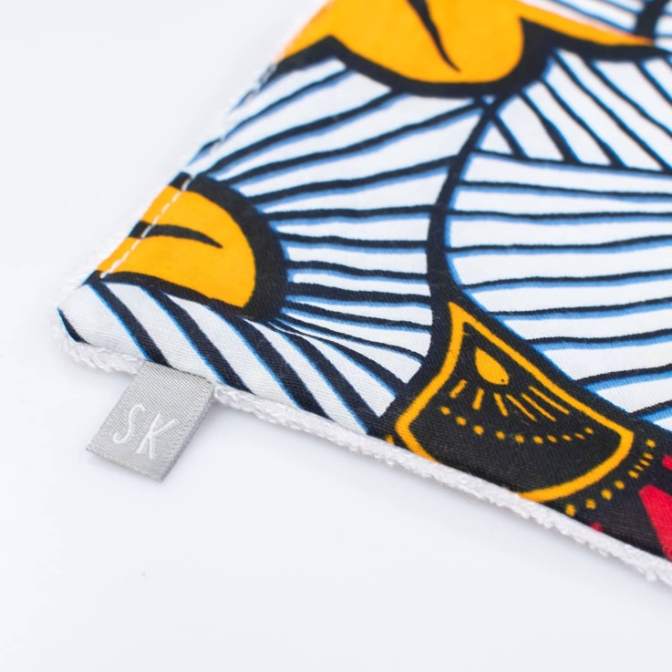 Lingettes lavables 8 pièces, Wax Fleurs de mariage