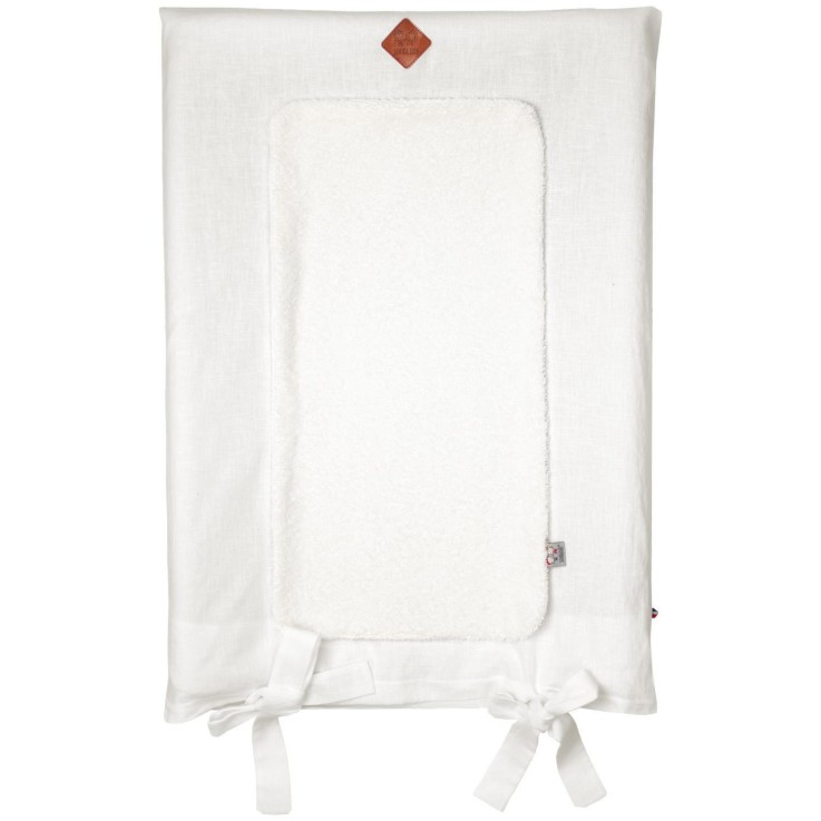 Housse de matelas à langer en Lin Lavé