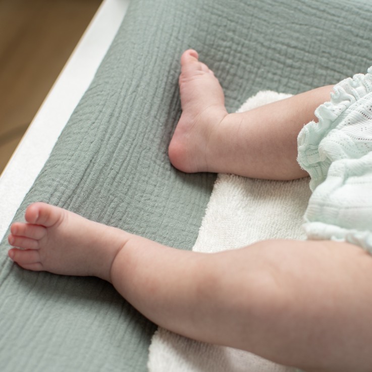 Housse de matelas à langer + éponge bambou, Jeanne