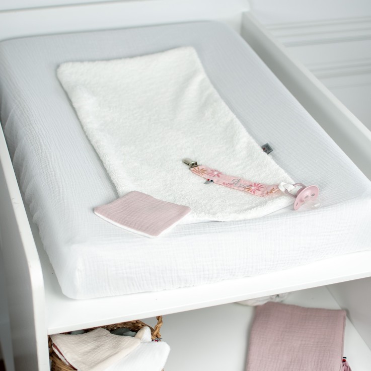 Housse de matelas à langer + éponge bambou, Jeanne