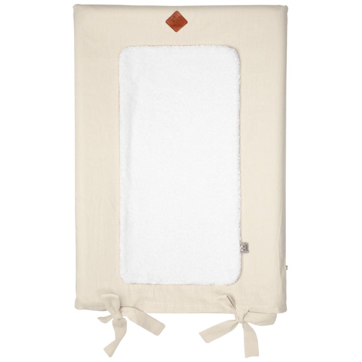 Housse de matelas à langer en Lin Lavé