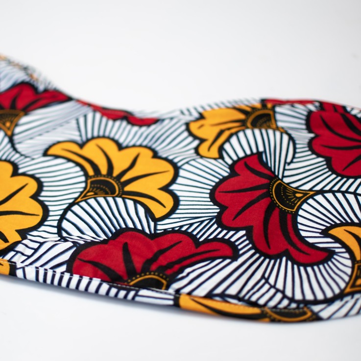 Bavoir d'épaule en wax, Fleurs de mariage