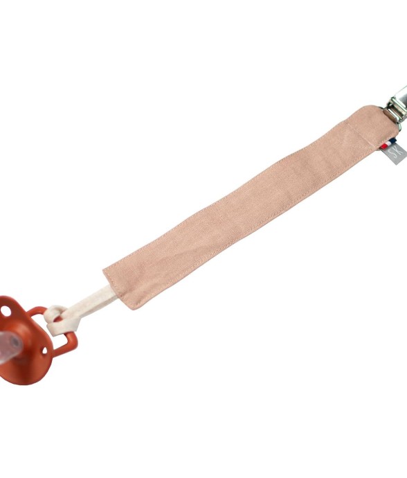 Attache tétine  en Lin lavé