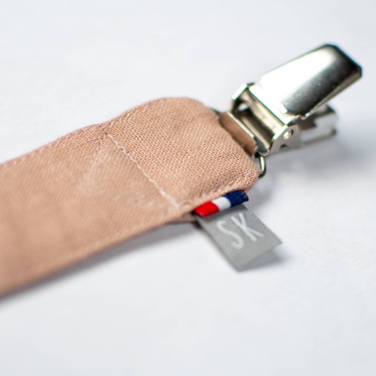 Attache tétine  en Lin lavé