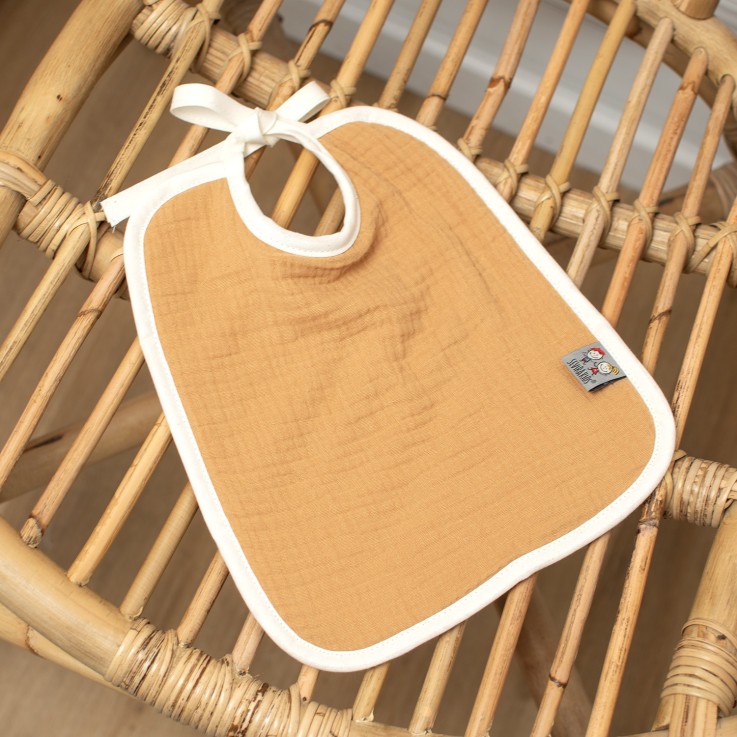 Bavoir à nouer en gaze de coton, Jeanne