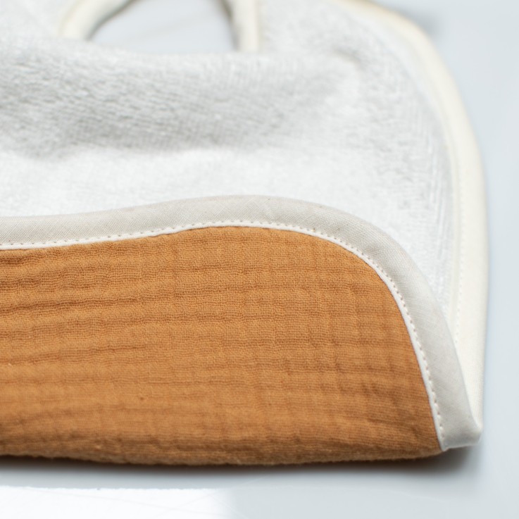 Bavoir à nouer en gaze de coton, Jeanne