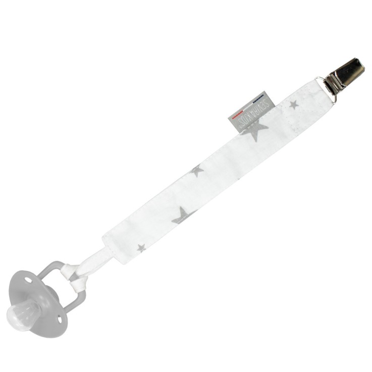 Attache tétine  en coton, Stella