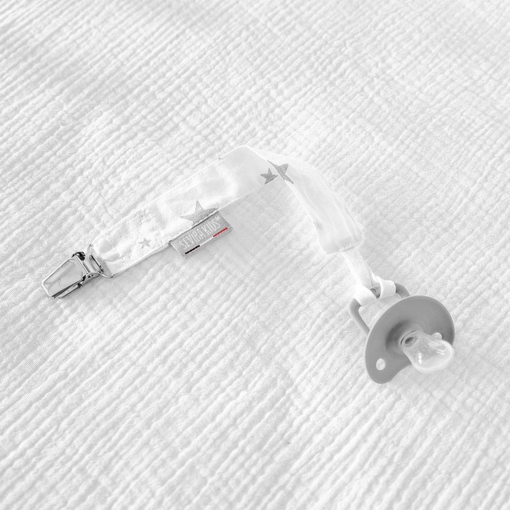 Attache tétine  en coton, Stella