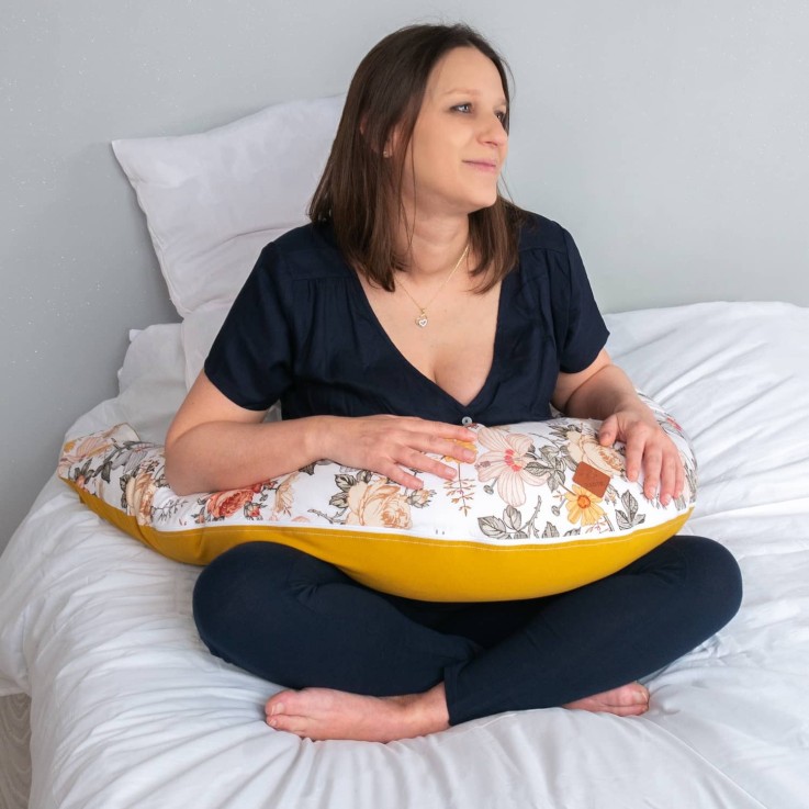 Housse pour coussin de maternité et d'allaitement en gaze de coton