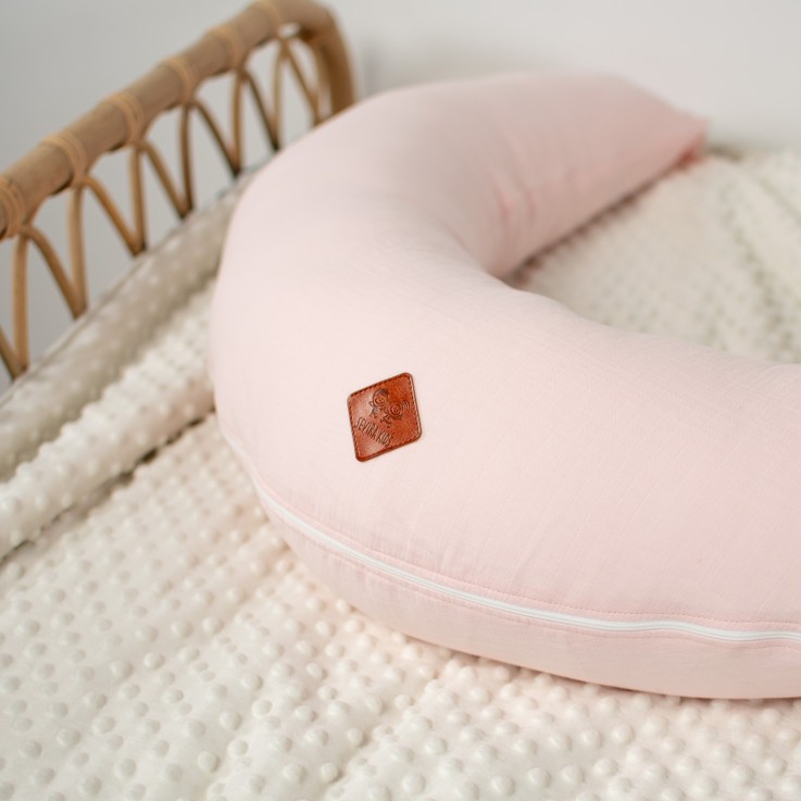 Housse pour coussin de maternité et d'allaitement en gaze de coton