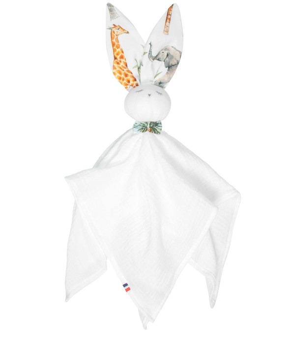 Doudou lapin  en gaze de...