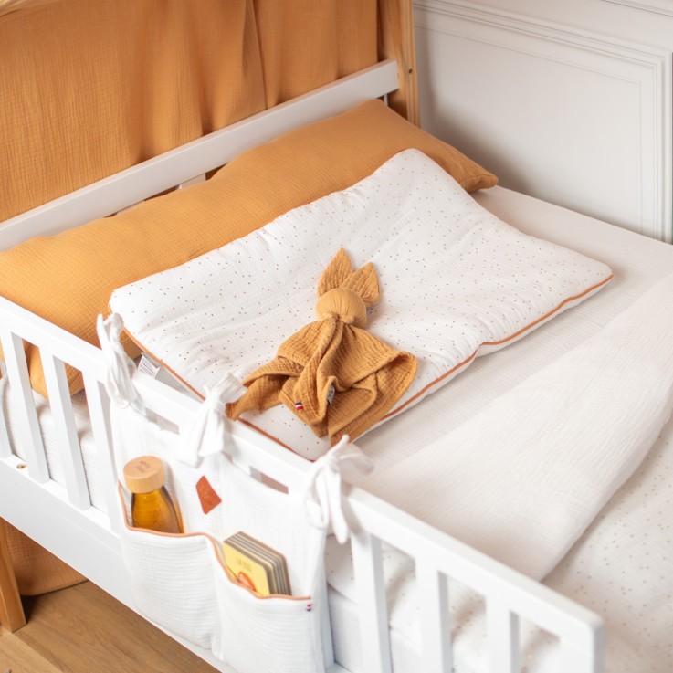 Housse pour traversin plat en gaze de coton, Jeanne