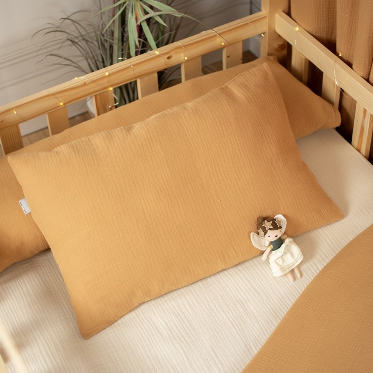 Housse pour traversin plat en gaze de coton, Jeanne