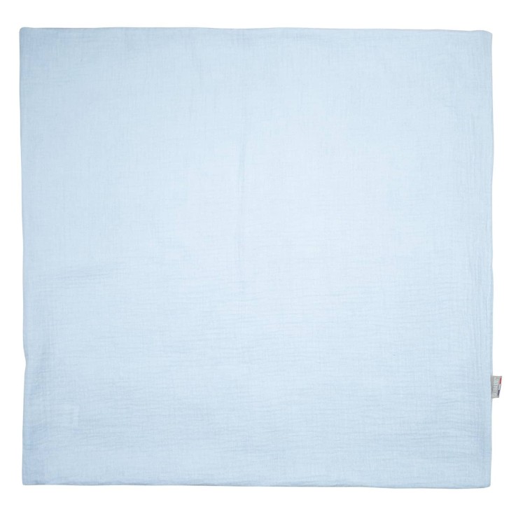 Taie d'oreiller unie en double gaze de coton