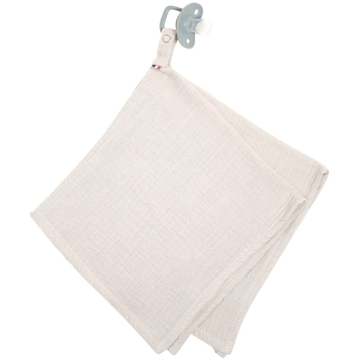 Doudou lange attache tétine en gaze de coton, Jeanne