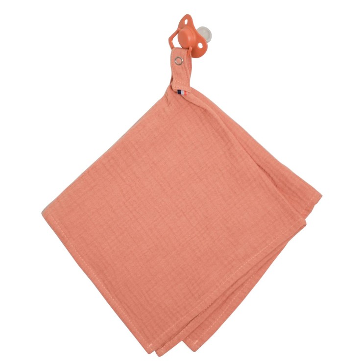 Doudou lange attache tétine en gaze de coton, Jeanne