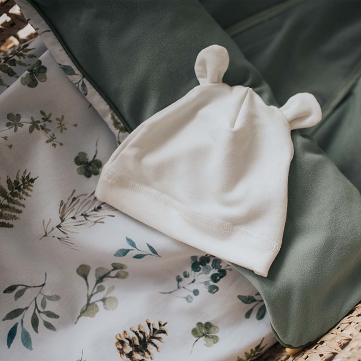 Bonnet ourson bébé en bambou, Uni