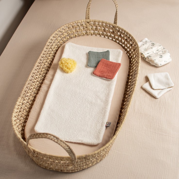 Set panier à langer : panier + matelas + drap-housse + tapis de change JEANNE