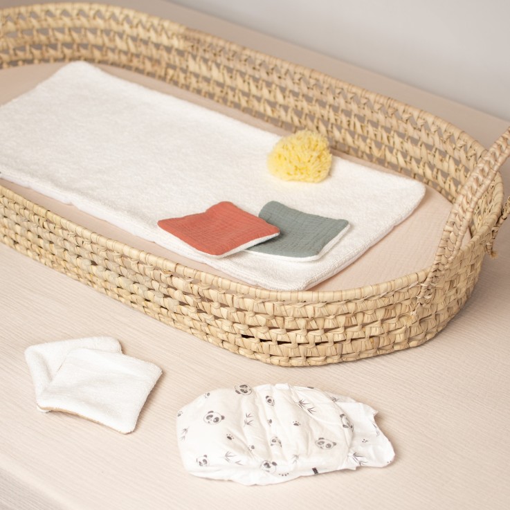 Set panier à langer : panier + matelas + drap-housse + tapis de change JEANNE