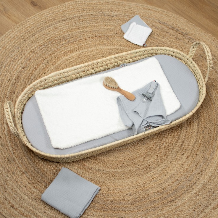 Set panier à langer : panier + matelas + drap-housse + tapis de change JEANNE