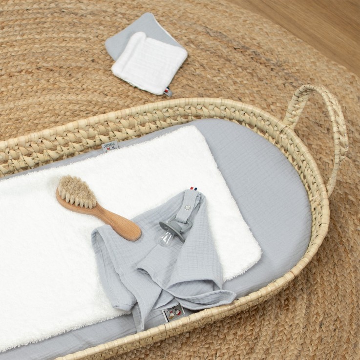 Set panier à langer : panier + matelas + drap-housse + tapis de change JEANNE