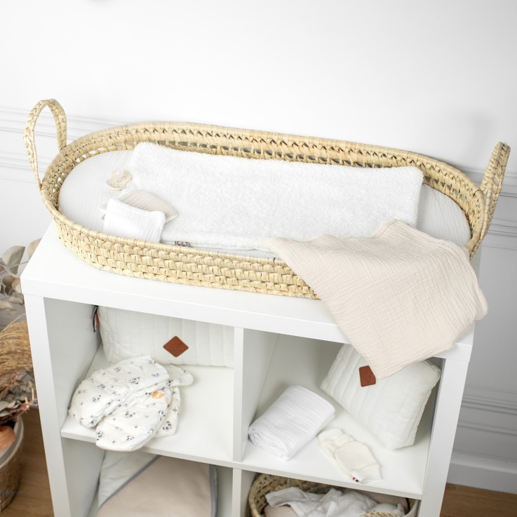 Set panier à langer : panier + matelas + drap-housse + tapis de change JEANNE