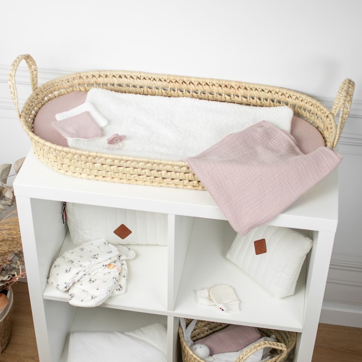 Set panier à langer : panier + matelas + drap-housse + tapis de change JEANNE