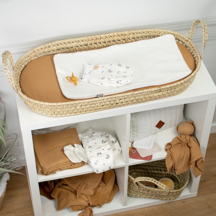 Set panier à langer : panier + matelas + drap-housse + tapis de change JEANNE