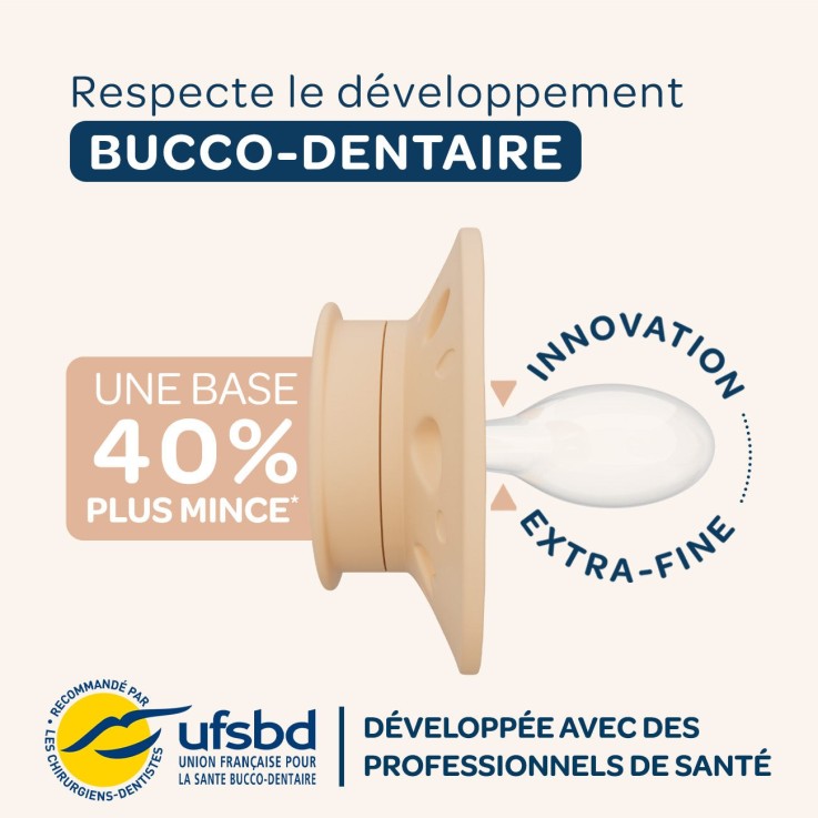 Sucette anatomique blanc et rose