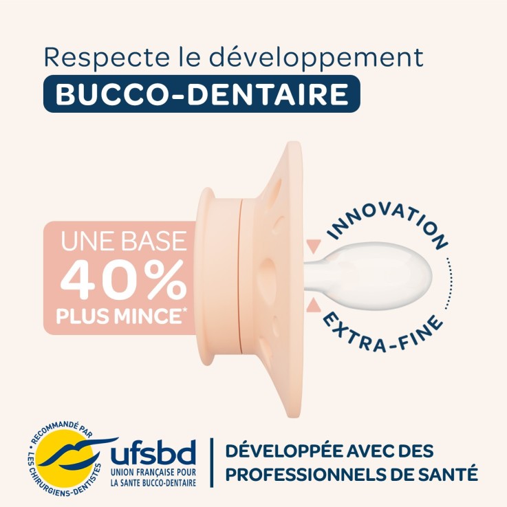 Sucette anatomique blanc et rose