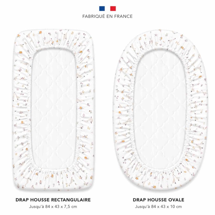 Drap housse berceau en coton, Sidonia