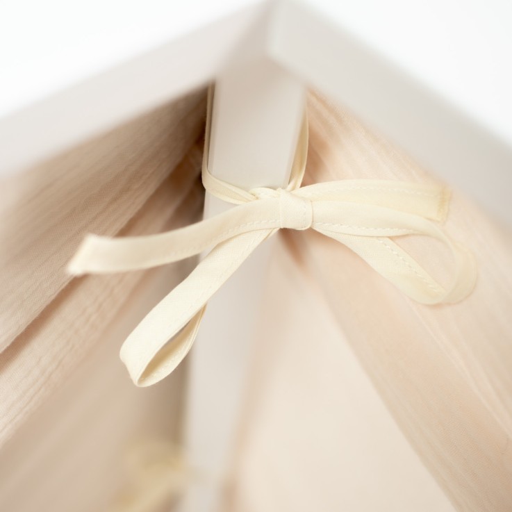 Ciel de lit cabane, toile en gaze de coton, Jeanne