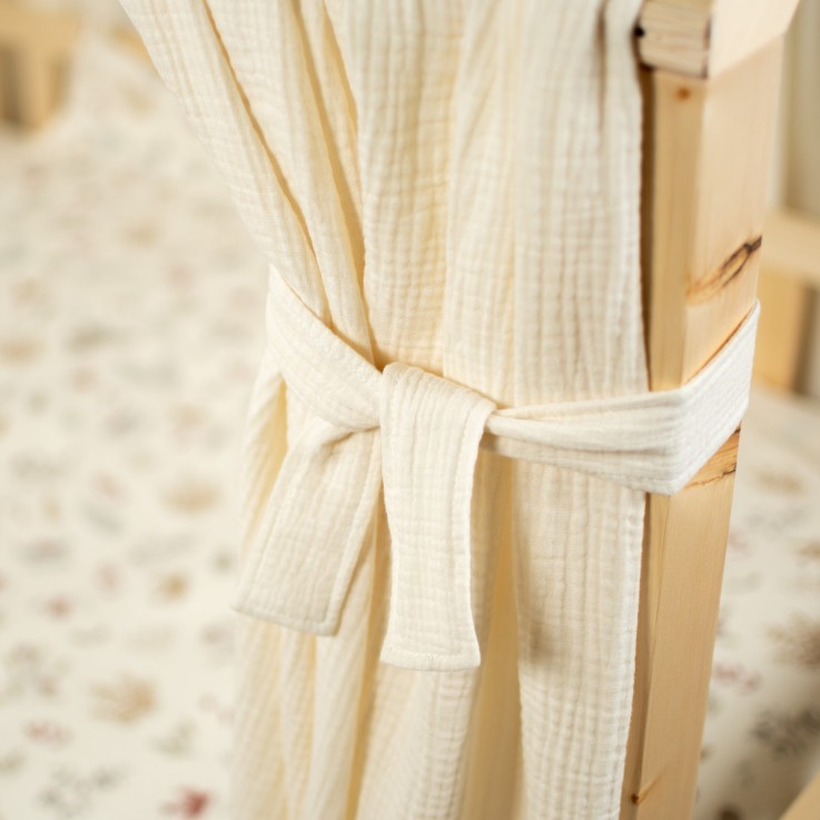 Set double ciel de lit cabane en gaze de coton