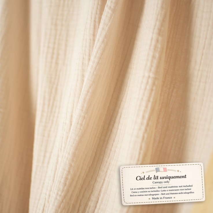 Set double ciel de lit cabane en gaze de coton