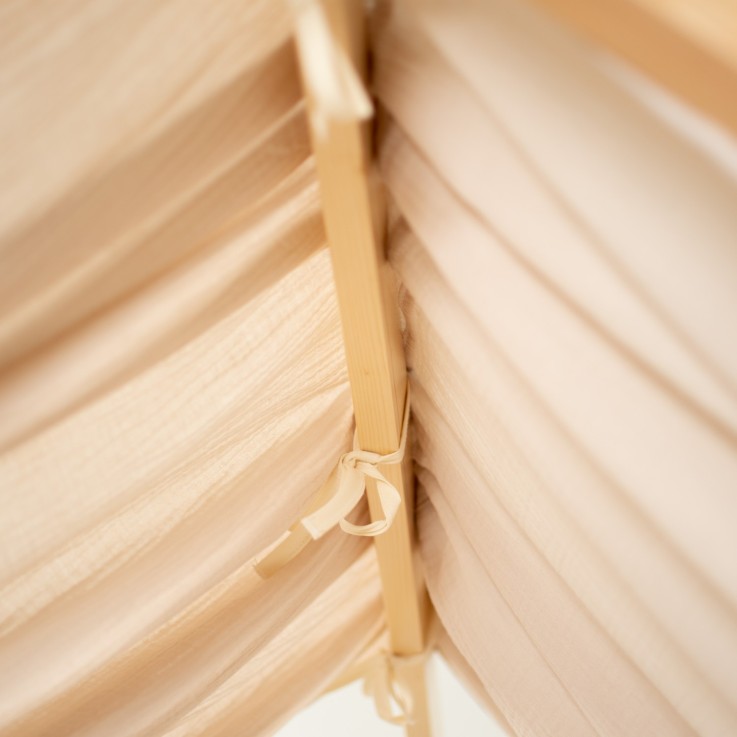 Set double ciel de lit cabane en gaze de coton