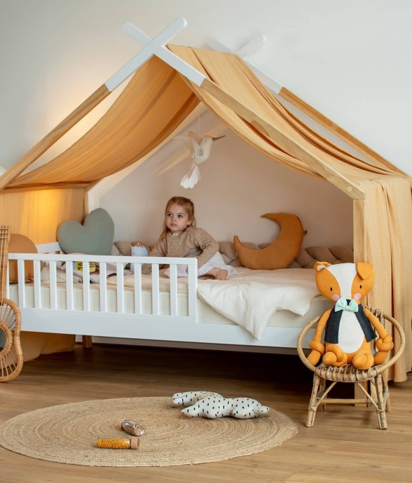 Ciel de lit cabane, toile...