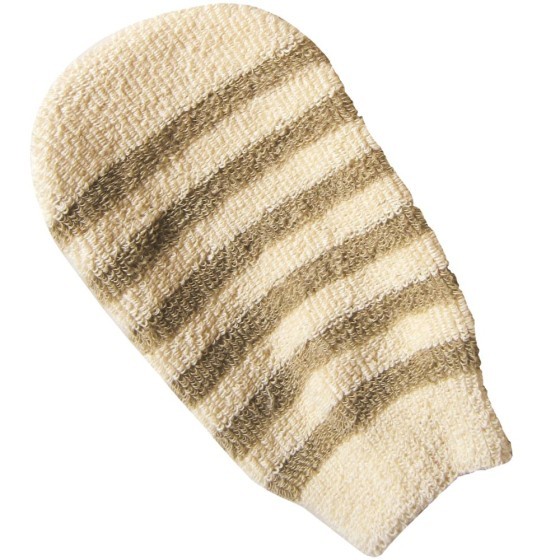 Gant de toilette exfoliant pour le corps en coton et lin Bio