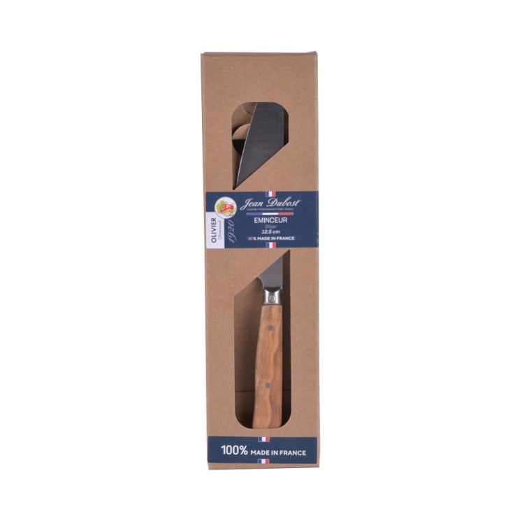 Couteau à émincer 1920 en inox et bois d'olivier 13 cm en acier inoxydable (inox)