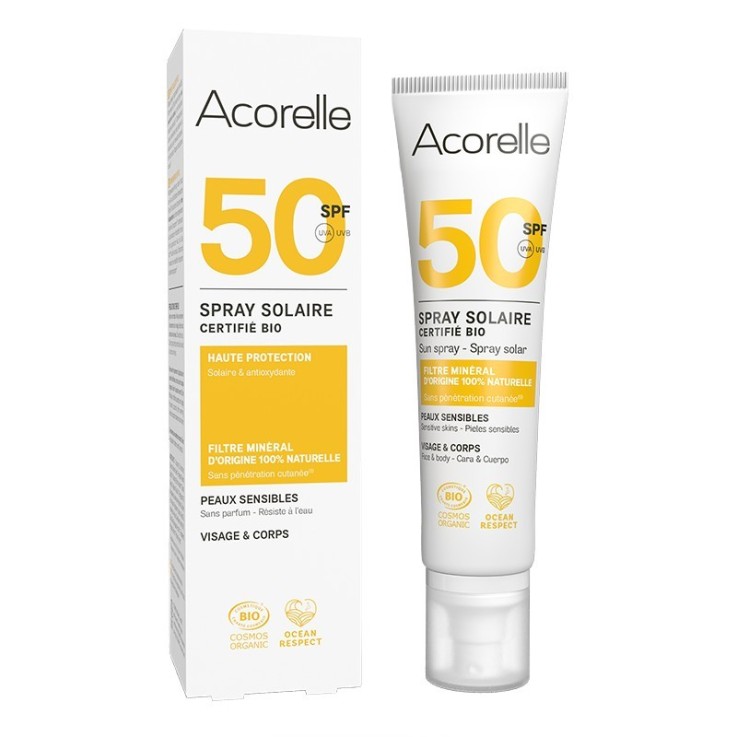 Spray solaire SPF50 certifié bio (100ml)