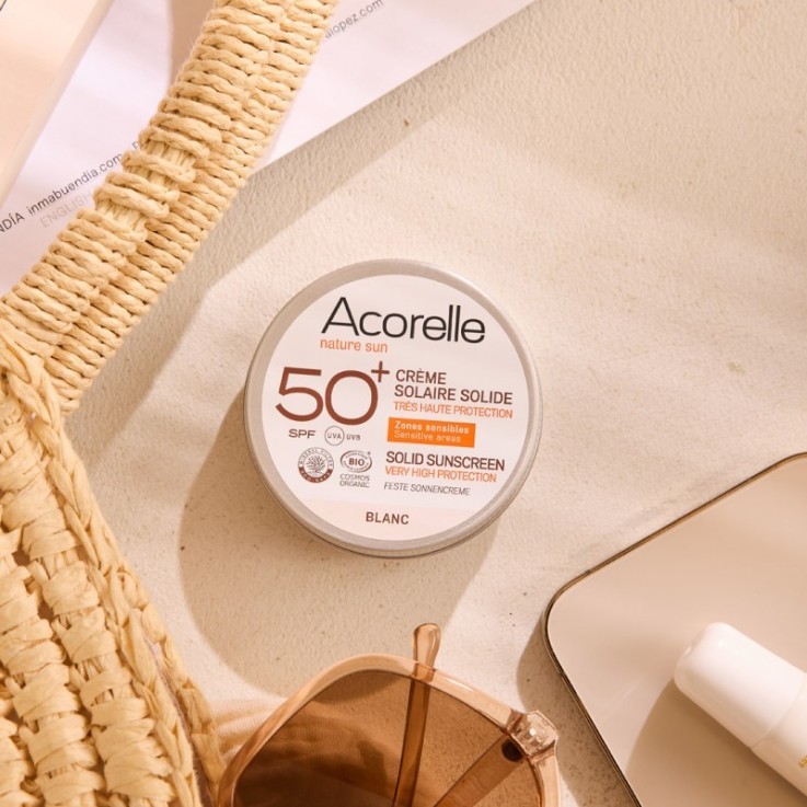 Crème solaire solide SPF50+ certifiée bio (20g)